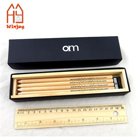 Packing Factory Wooden Pencil Box Designs For 7'' Color Pencil Set ...