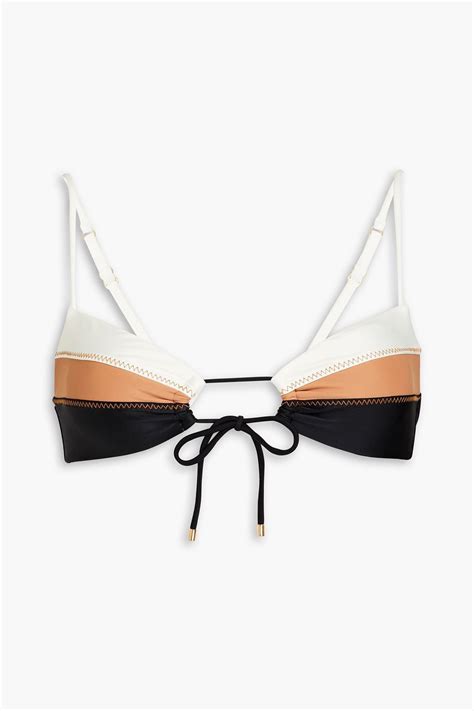 VIX PAULA HERMANNY Erin Color Block Bikini Top THE OUTNET