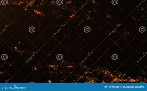 Beautiful Gold Particles Abstract Background With Flare Shining Floor