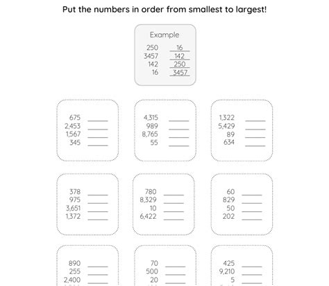 Place Values Worksheet Ordering Numbers Little Sprout Art