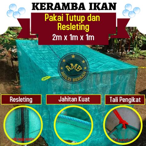 Jual Keramba Ikan Tutup Resleting Hapa Jaring Ikan Bahan Kasa Ukuran M