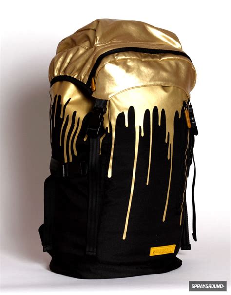 Sprayground Gold Drips Top Loader Backpack