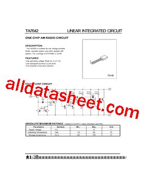 TA7642 Datasheet(PDF) - List of Unclassifed Manufacturers