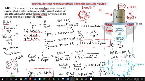 Vídeo 7 Esfuerzo cortante promedio Esfuerzo de aplastamiento promedio