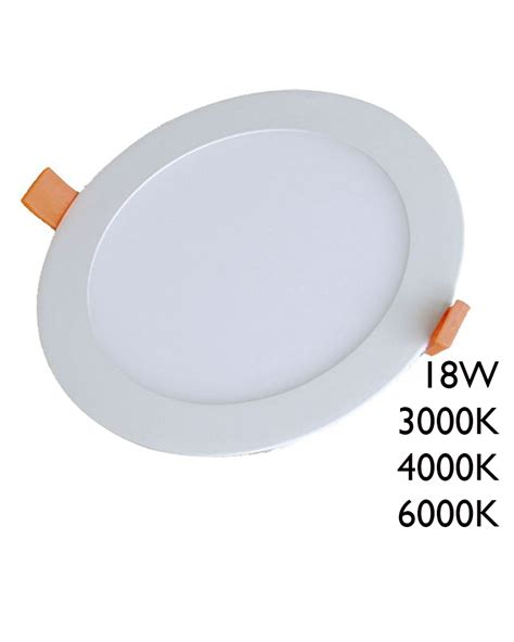 Downlight W Led Cm Redondo Empotrable Marco Color Blanco