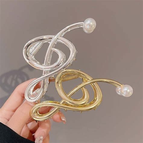 Pearl Music Notes Hair Clip Artistic Pod