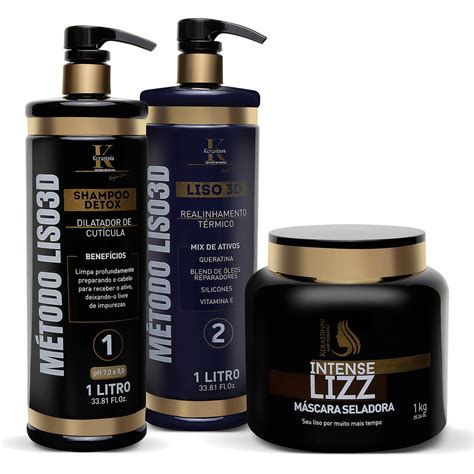 Marcas De Progressiva Profissional - Kit Progressiva Profissional Metodo Liso 3D Sem Formol Com Shampoo e ...