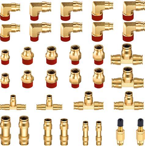 Taiidaues Pcs Brass Dot Air Brake Line Fittings Assortment