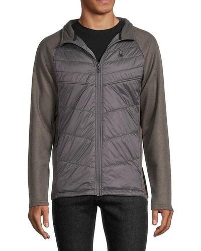 Grey Spyder Jackets For Men Lyst Uk