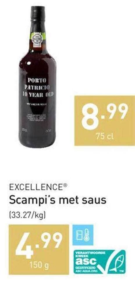 Excellence Scampi S Met Saus Promotie Bij ALDI