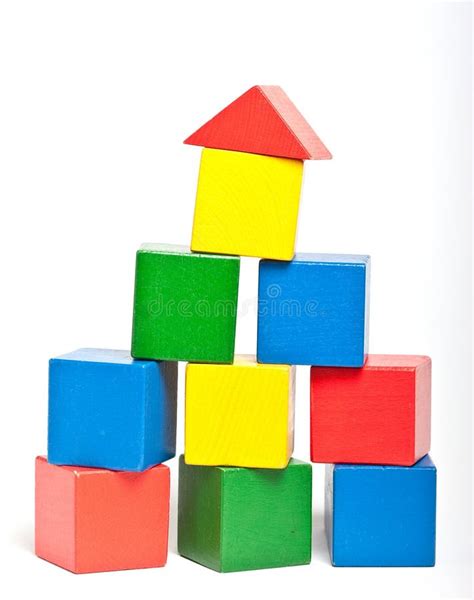 wooden toy building blocks stock image image  white