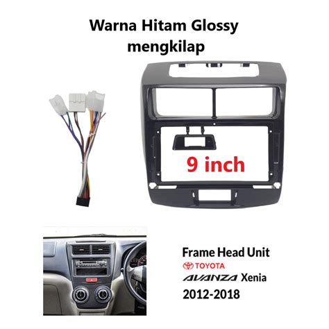 Jual Frame Android 9 Inch Toyota Avanza Veloz Xenia 2012 Glossy