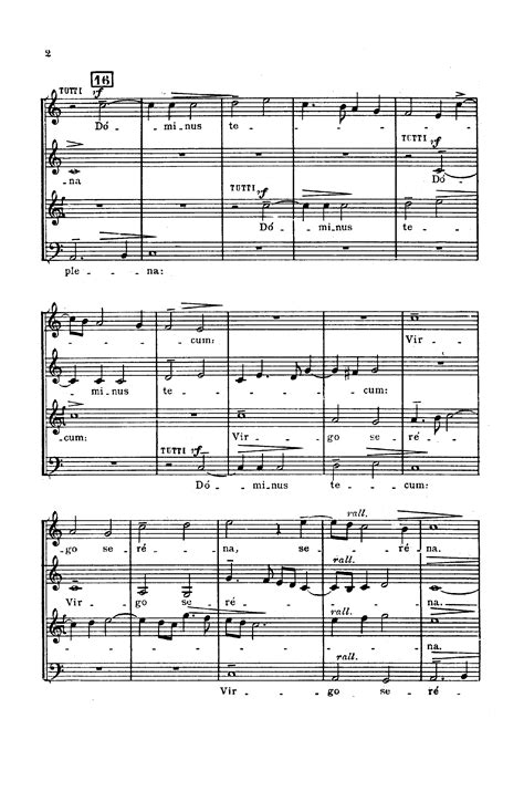 Desprez Josquin Ave Maria Virgo Serena For Choir Free Sheet Music