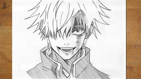 draw gojo satoru injured step  step jujutsu kaisen drawing