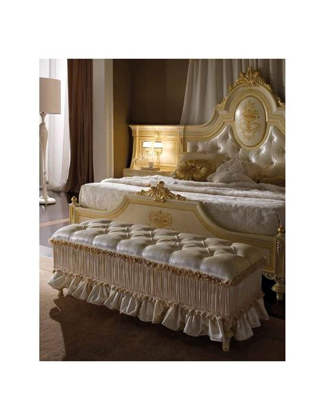 Elegant bed set. Luxury furniture.