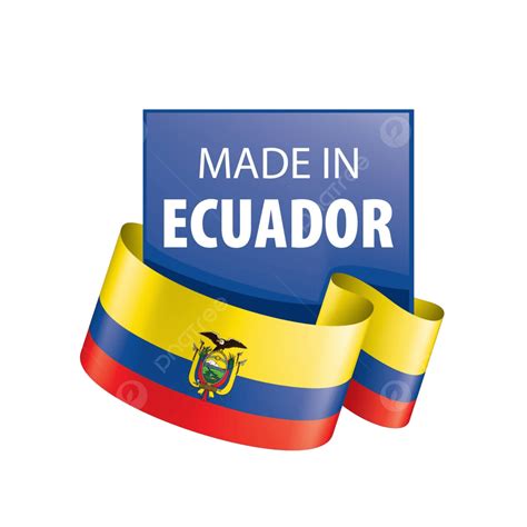 Ilustraci N Vectorial De La Bandera Ecuatoriana Sobre Un Fondo Blanco