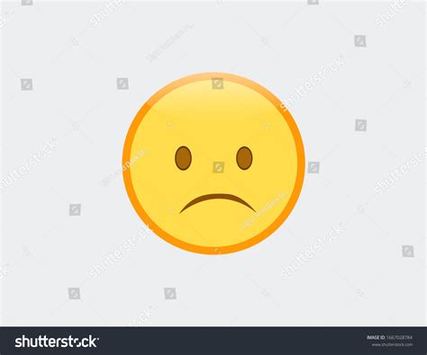 Vector Illustration Slightly Frowning Face Emoji Stock Vector (Royalty ...