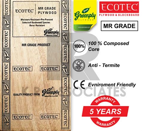 Greenply Ecotec MR 303 Plywood Commercial For Furniture And Wardrobe