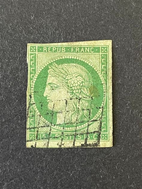 France Y T 2 15 Centimes Green Cancelled In Very Catawiki