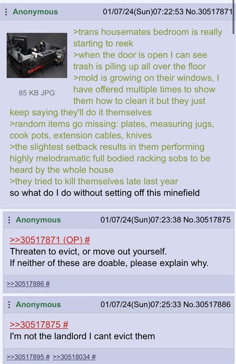 Anon Wishes He Was A Landlord Because Of Trans Housemates R