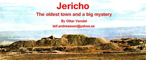 Palestine Institute: Jericho - The oldest City in the Middle East