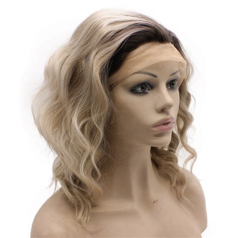 Wavy Ash Blonde Shoulder Length Synthetic Wig