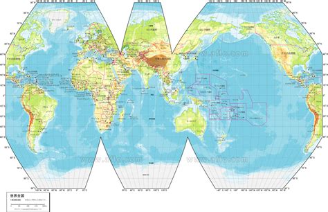 世界全図 地勢図 ベクター地図素材のダウンロード販売 アフロモール