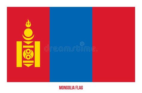 Mongolia Flag Waving Vector Illustration on White Background. Mongolia ...