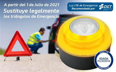 Baliza V Homologada Hero Driver Led Luz Dgt Obligatoria Se Al