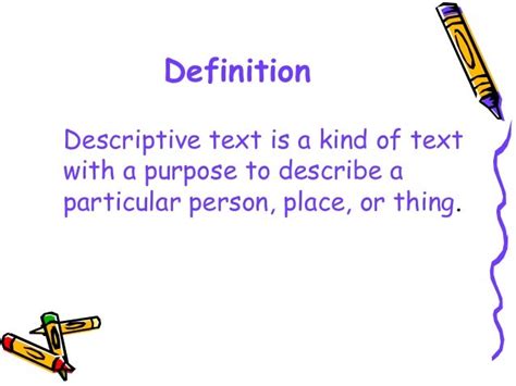 Descriptive Text