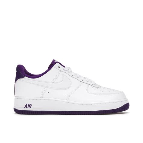 Nike Air Force 1 07 Low White Voltage Purple Cj1380 100 Laced