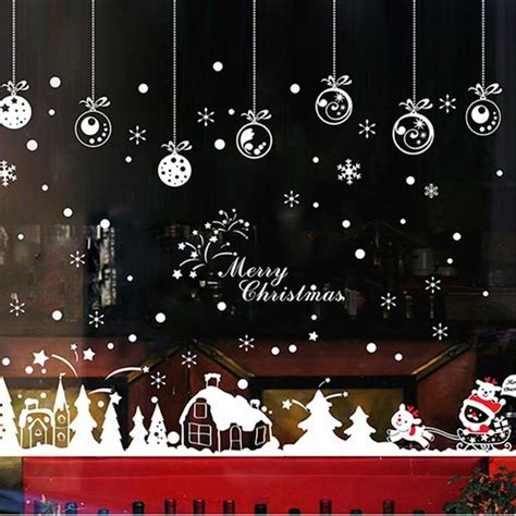 Xmas Christmas Window Sticker Snowflake Reindeer Santa Claus Tree Home Decor N Christmas