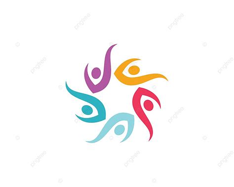 Community Logo People Icon Together Business Union Flower PNG And