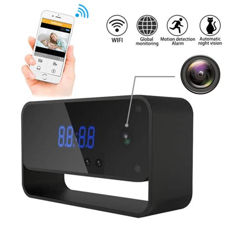 WIFI réveil caméra espion Full HD 1080P Sans Fil Mémoire Non inclus