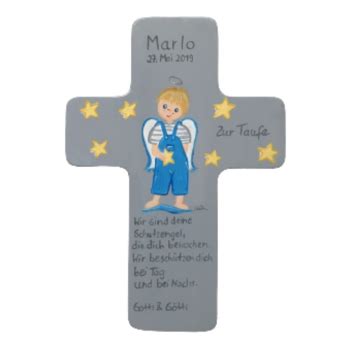 Suan Bilder Schutzengel Kreuz Lucas Grau Blau