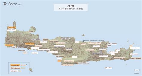 cartes touristiques  plans crete regions points dinterets