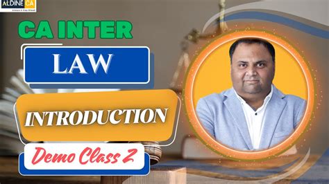 Ca Inter Law By Ca Amit Popli Introduction Lect Youtube