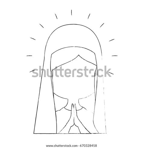 Virgin Mary Icon Stock Vector Royalty Free 670328458 Shutterstock