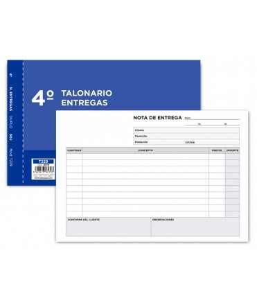 Talonario Liderpapel Entregas Cuarto Original Y Copia T229 Apaisado