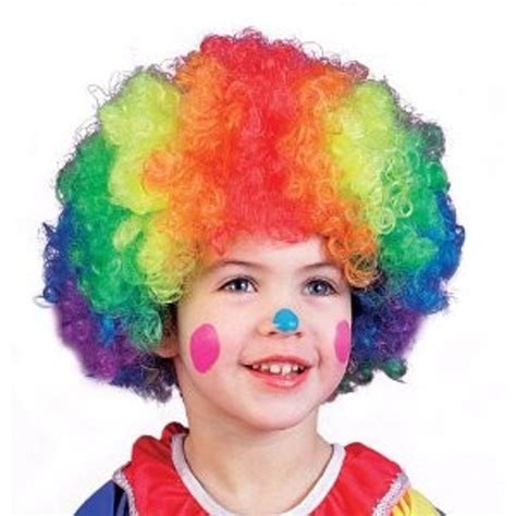 Clown Wig Rainbow Adult