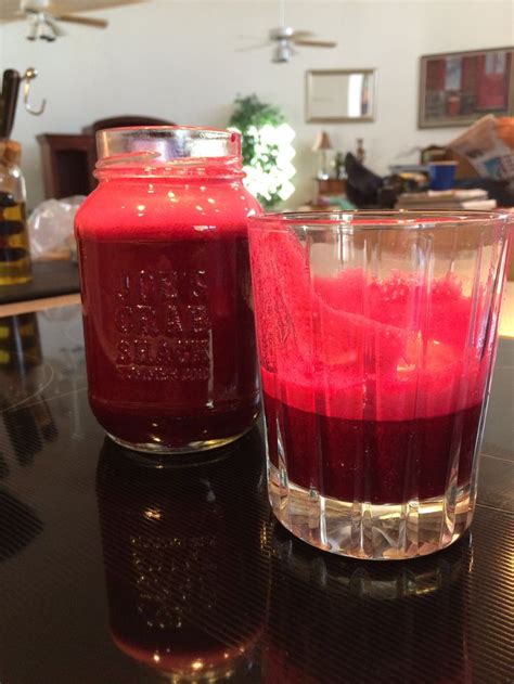 Frothy Home Made Beet Juice Made With Beets Kale Granny Smith Apple