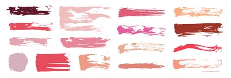 Nude Rose Gold Brush Strokes In Rectangle Foil Vector Image