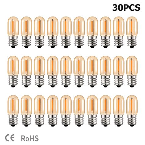 Retro LED Filament Bulb T16 E12 E14 Amber Glass Edison Lamp 0 6W Warm