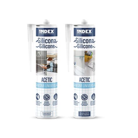 Silicona Acetica Universal Sanitar Blanco Index 280 Ml SIUNSB280