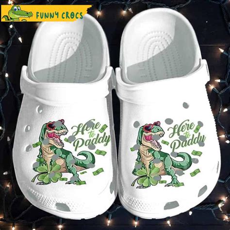 Dinosaurs Lucky St Patricks Day Jurassic Park Crocs Discover Comfort And Style Clog Shoes With