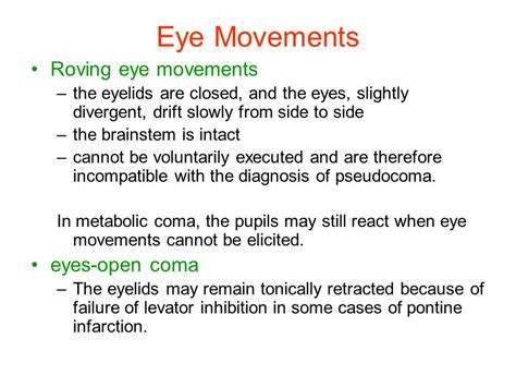 Roving Eye Movements