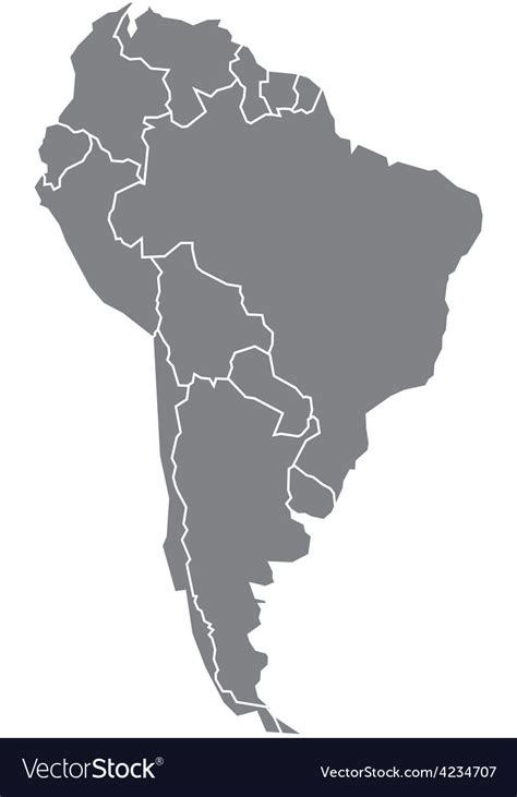 Map Of South America Royalty Free Vector Image