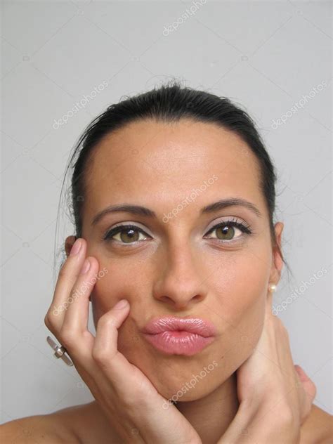 Duck Face Female Model — Stock Photo © mbudley #53263065