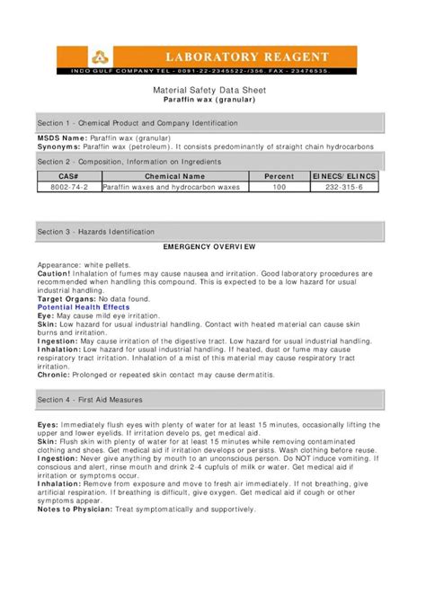 Pdf Material Safety Data Sheet Indo Gulf Group Manufacture Msds