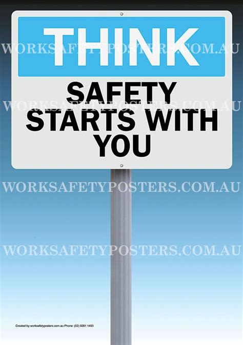 Think Safety Starts With You Poster - Safety Posters Australia